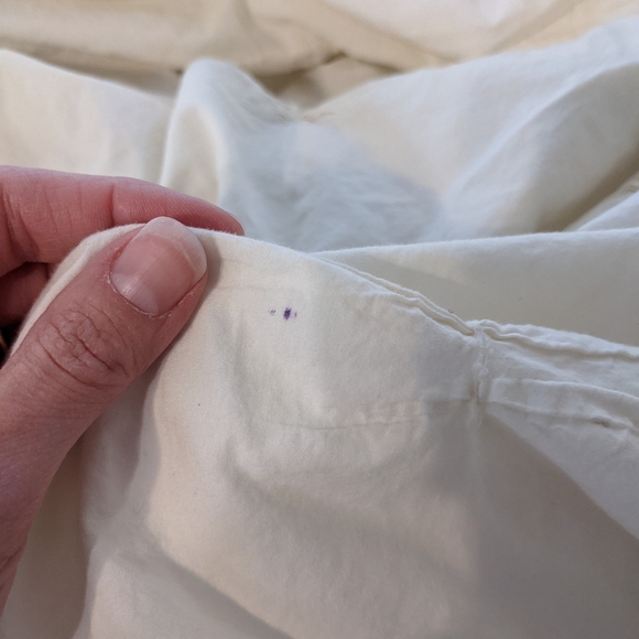 West Elm Off-White King Pintuck Duvet Cover - Picture 3 of 7